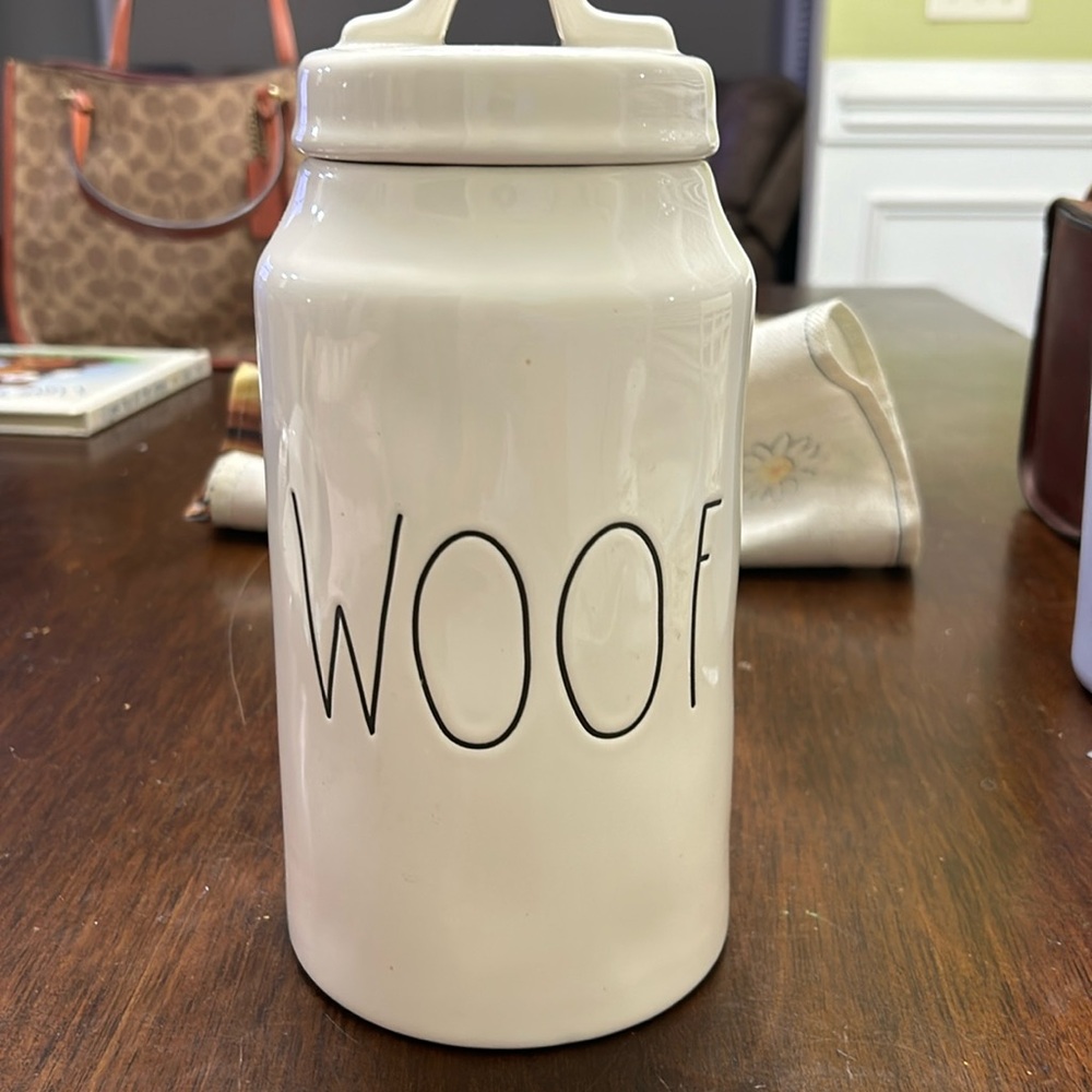 Rae Dunn dog treat jar